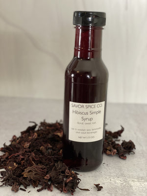 Hibiscus Simple Syrup Syrups Savor Spice Co. 